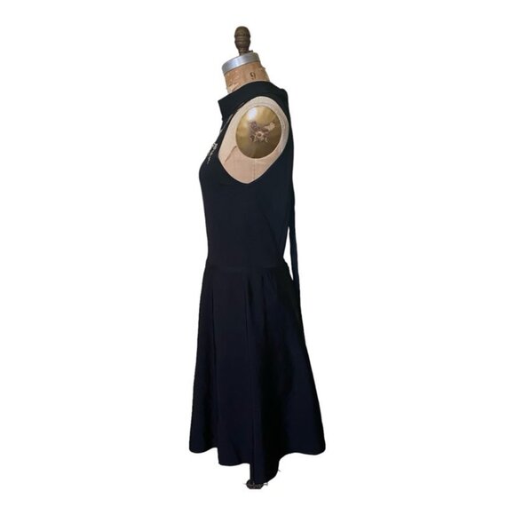 Givenchy Paris Black Cocktail Dress Crystal Rhinestone Floral Embellishm… - Picture 3 of 14